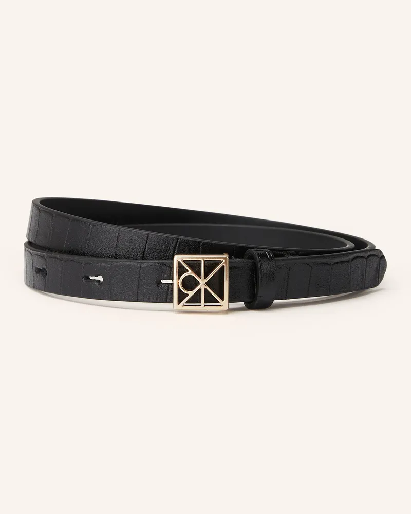 Calvin Klein Ledergürtel schwarz Schwarz
