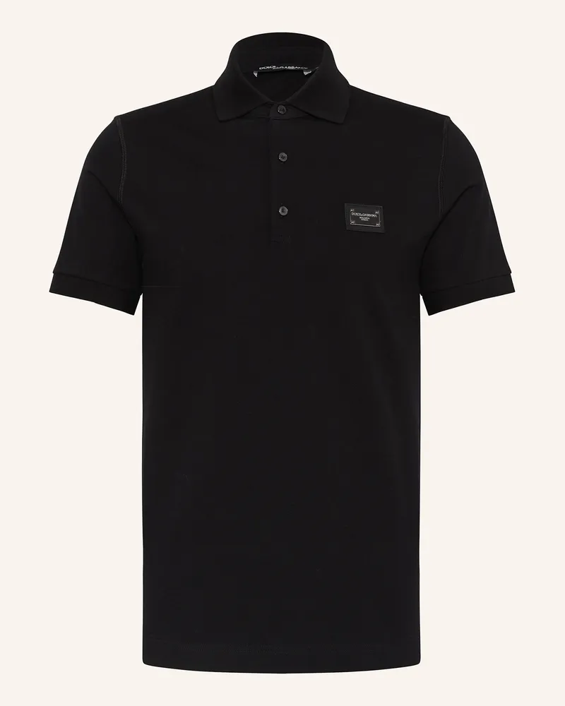 Dolce & Gabbana Piqué-Poloshirt schwarz Schwarz