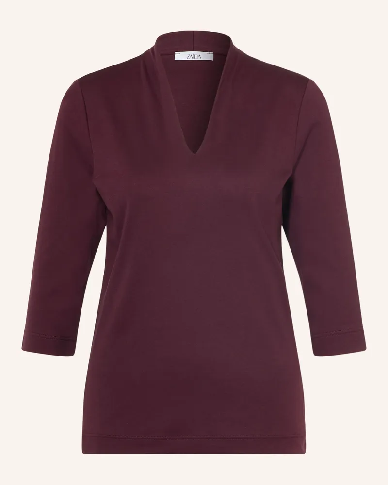 ZAíDA Shirt Mit Kelchkragen rot Lila