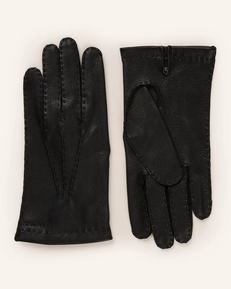 Hestra Lederhandschuhe Henry schwarz Schwarz