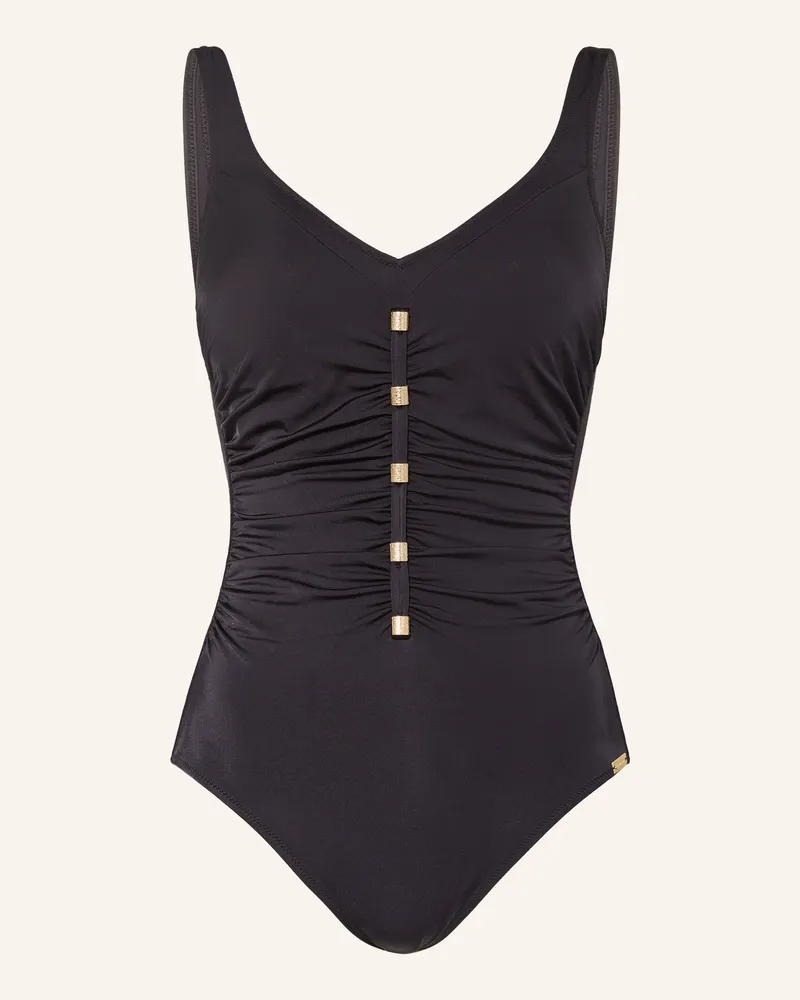 Charmline Shape-Badeanzug Uni schwarz Schwarz