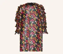 Kleid Mit Rüschen schwarz
