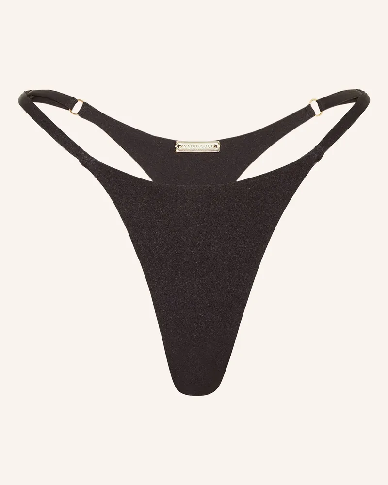 watercult Brazilian-Bikini-Hose SHIMMERING SOLIDS Schwarz