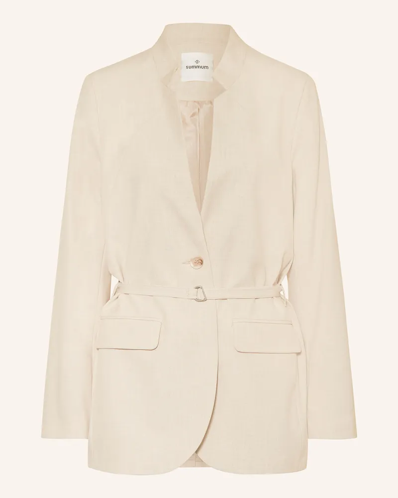 SUMMUM Longblazer weiss Creme
