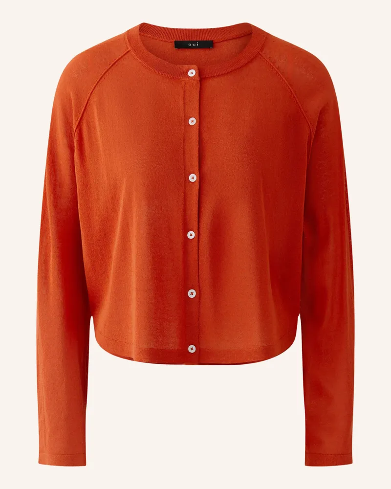 Oui  Strickjacke orange Orange