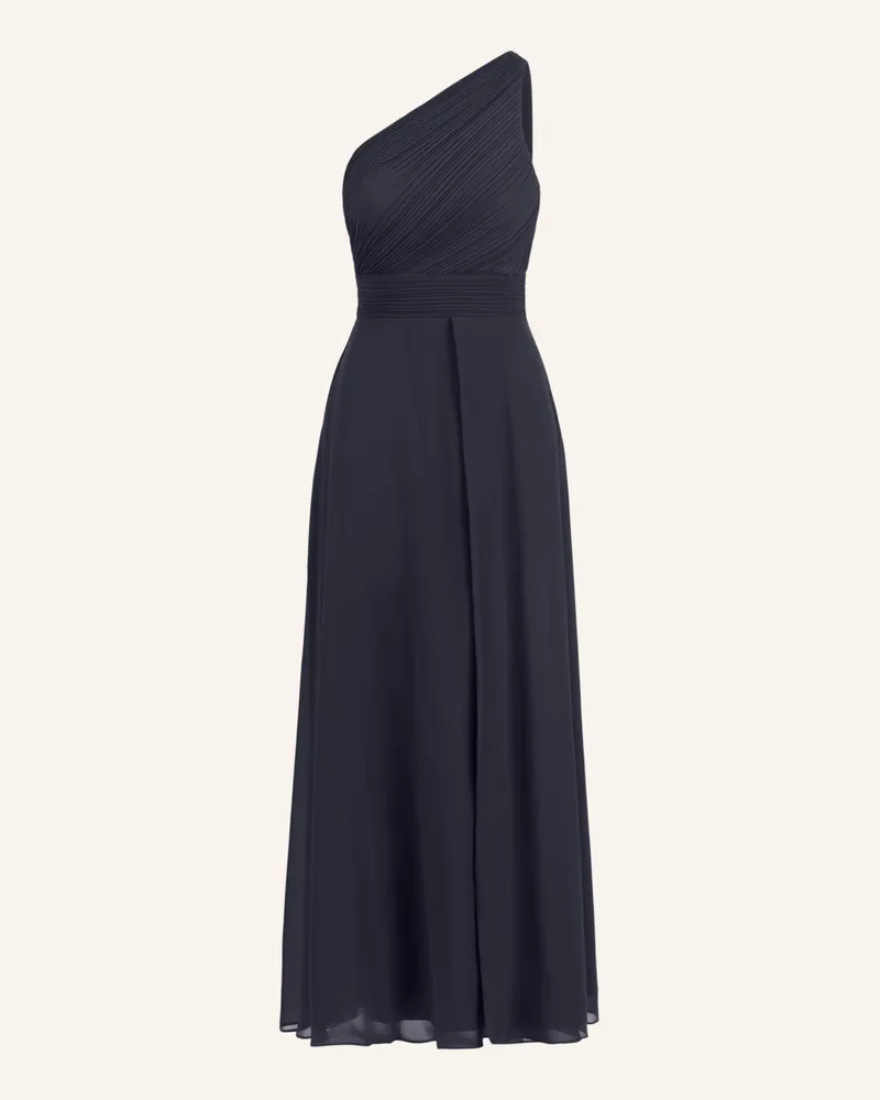 Apart Abendkleid mit Plissees Dunkelblau