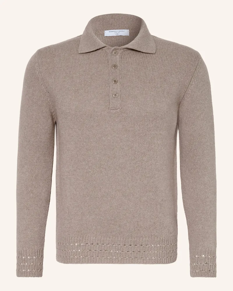 Daniele Fiesoli Strick-Poloshirt beige Beige