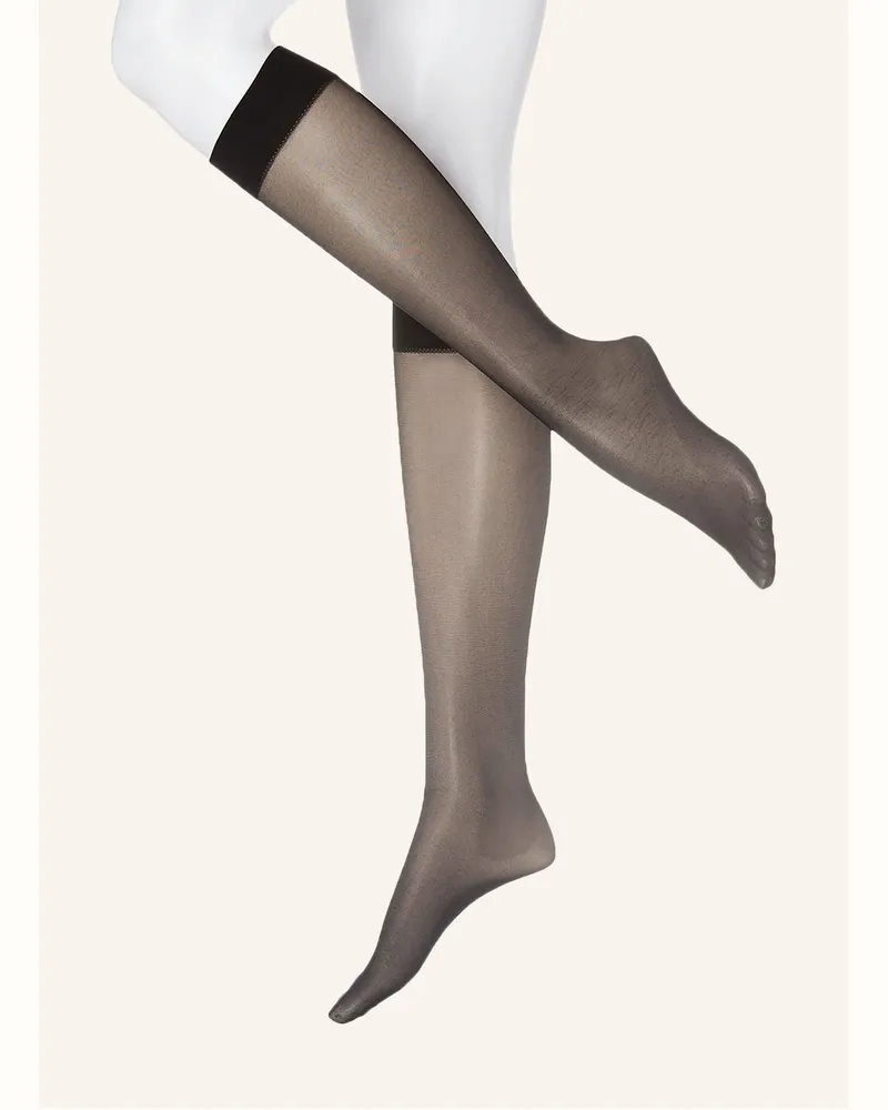 Wolford 3er-Pack Fein-Kniestrümpfe Satin Touch schwarz 7005