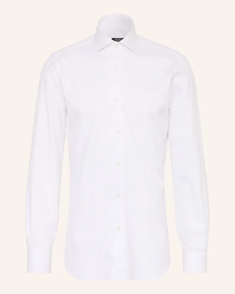 BARBA Hemd Slim Ft weiss Weiss