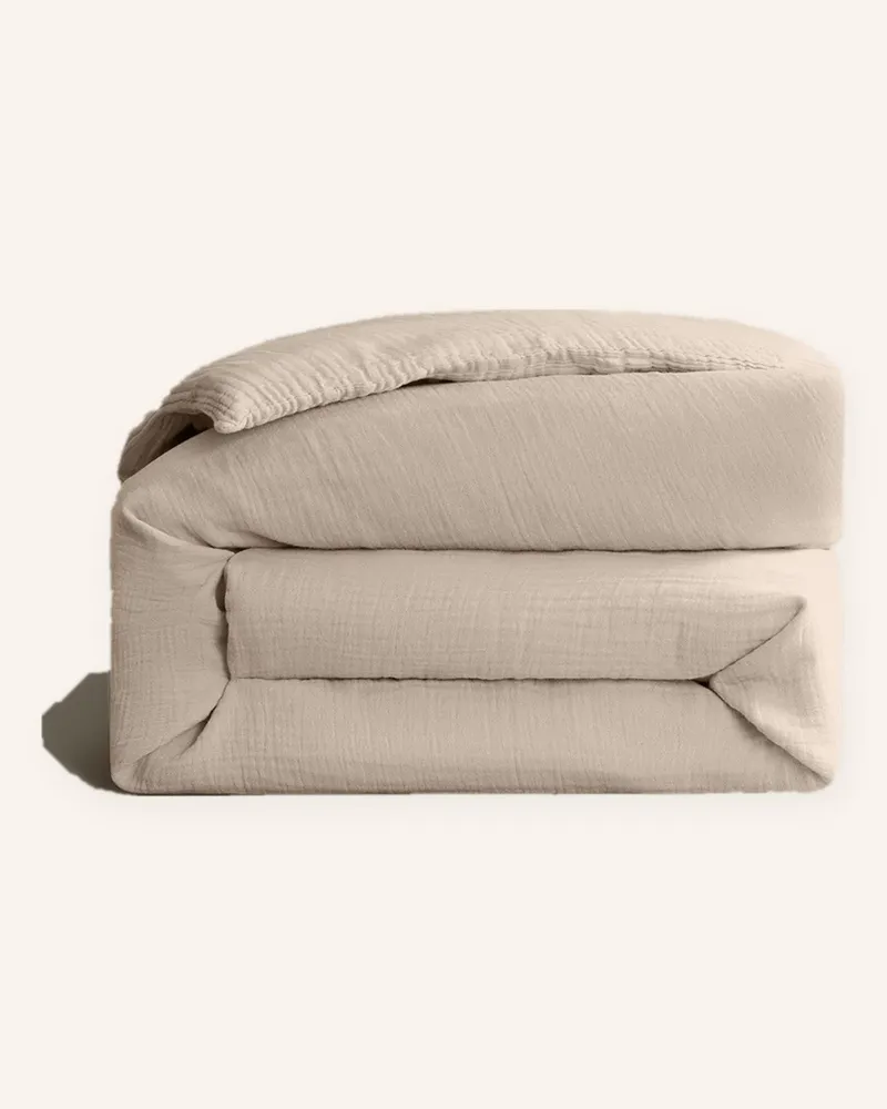 ROYFORT Bettbezug Musselin beige Beige