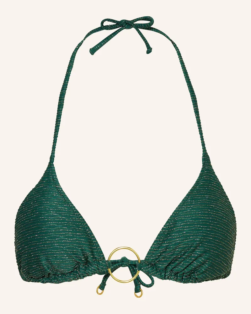 Banana Moon Triangel-Bikini-Top JOTRAO CALICARI mit Glitzergarn Dunkelgrün
