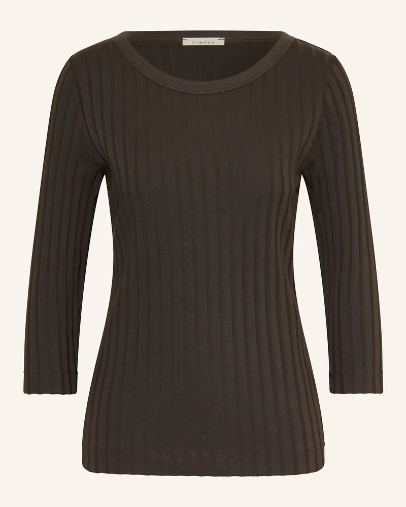 lilienfels Shirt mit 3/4-Arm Dunkelbraun