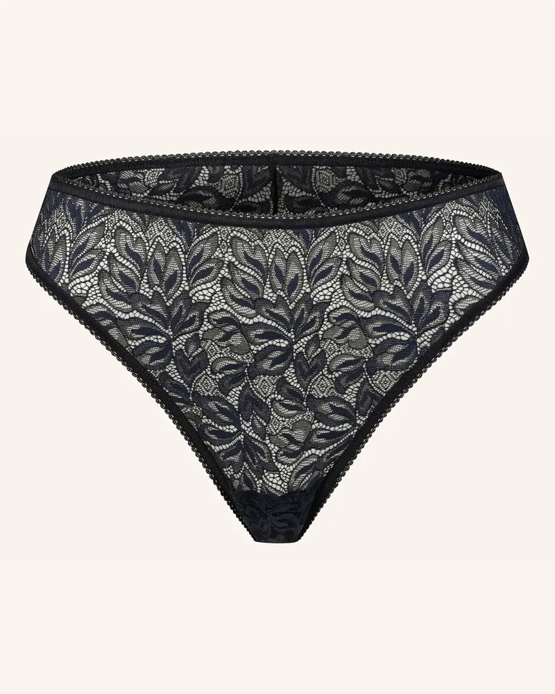 Ehrlich Textil Iconic Lace Brazil Slip Aus Nachhaltiger Spitze - Atmungsaktiv schwarz Schwarz
