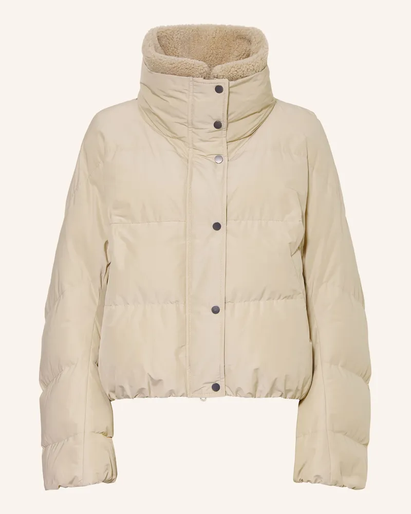 Brunello Cucinelli Daunenjacke Mit Abnehmbarem Kragen braun Beige