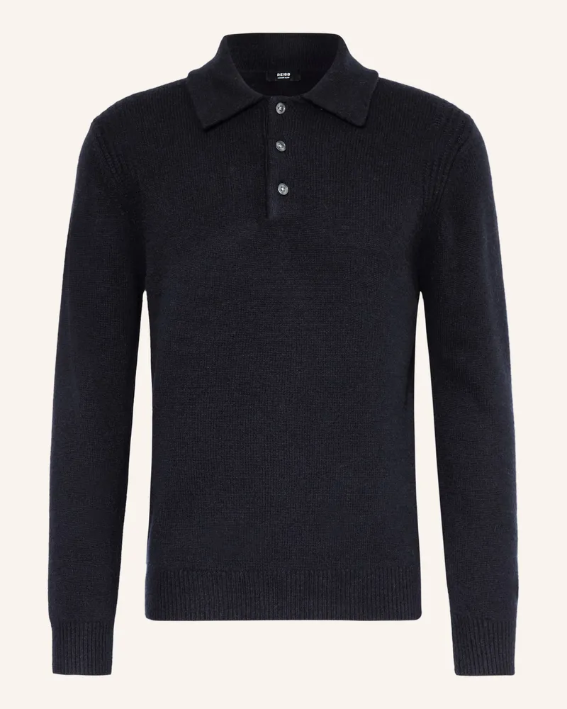 Reiss Strick-Poloshirt DEANSGATE Dunkelblau