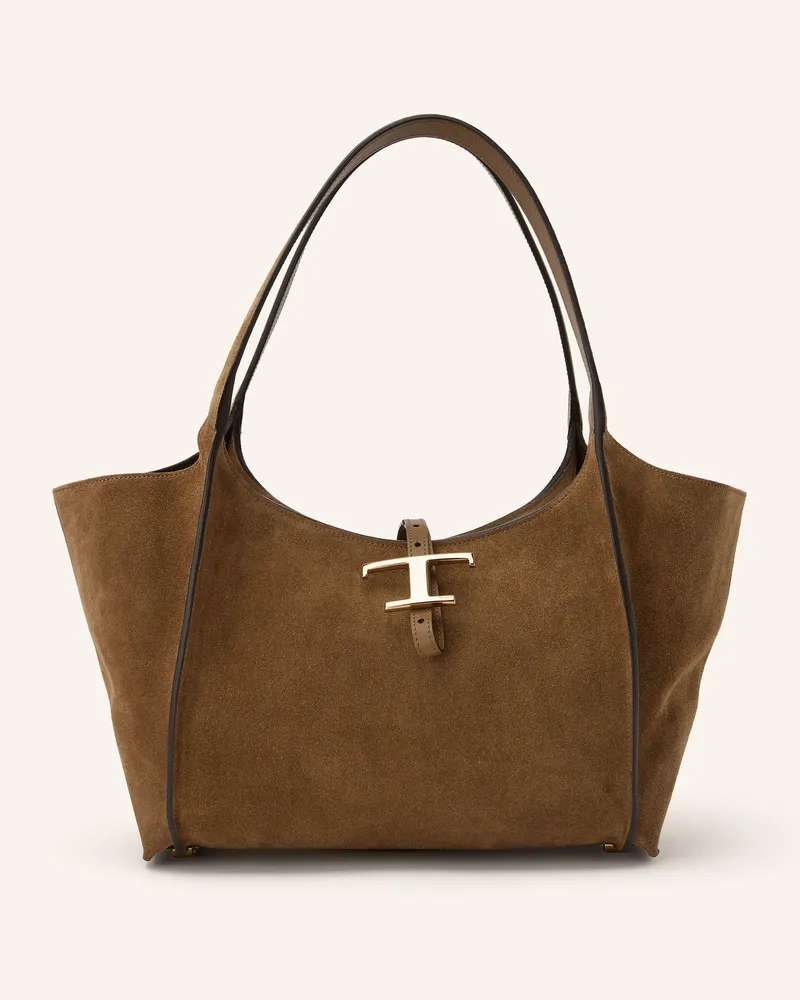 TOD'S Shopper T Timeless Small braun Hellbraun