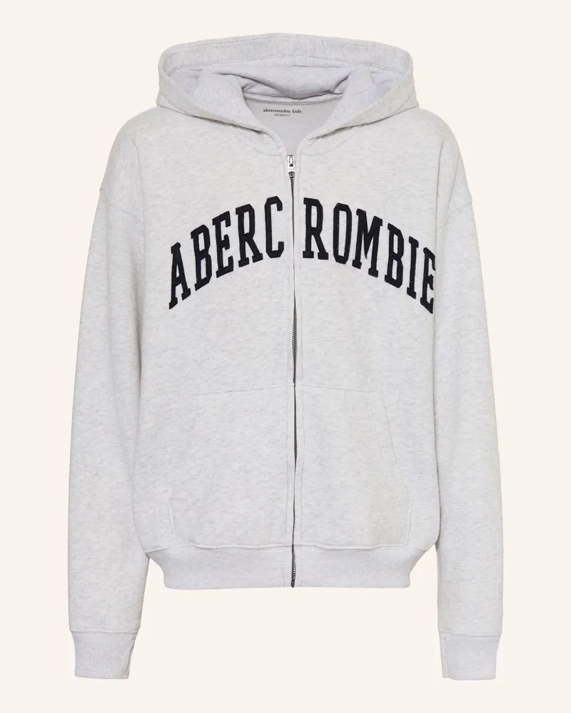 Abercrombie & Fitch Sweatjacke grau Hellgrau