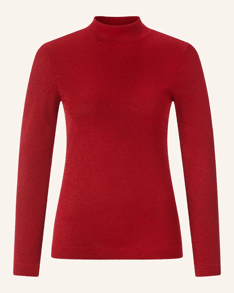 Rich&Royal Longsleeve mit Glitzergarn Rot