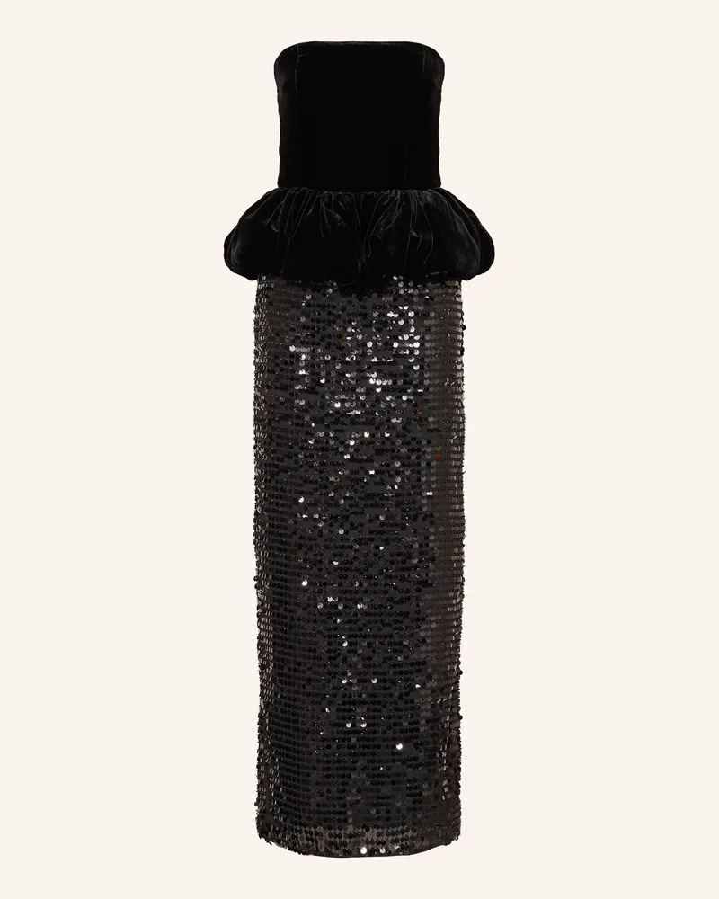 ROTATE Birger Christensen Abendkleid Mit Pailletten schwarz Schwarz