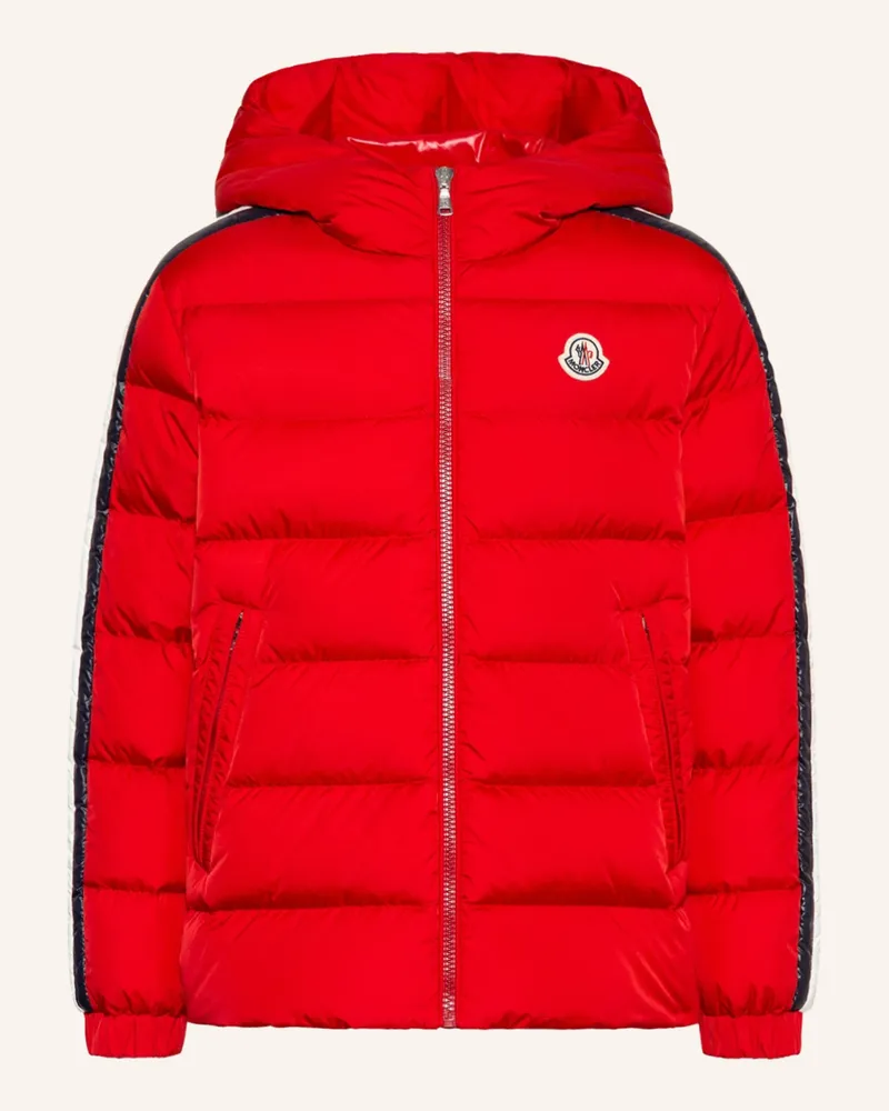 Moncler Daunenjacke CHRALE mit Galonstreifen Rot