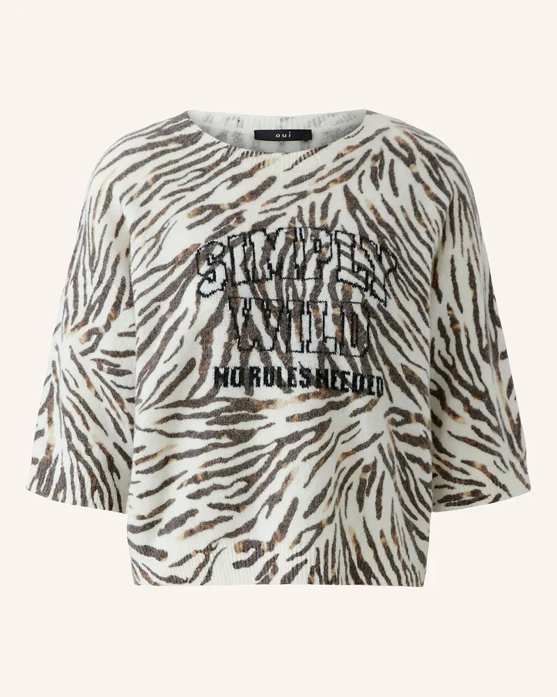 Oui  Strickshirt weiss Weiss