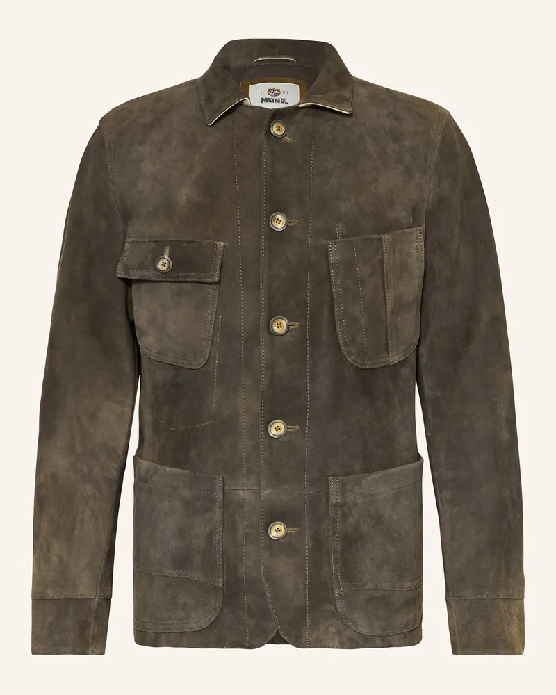 Meindl Leder-Overjacket COACH Dunkelgrau