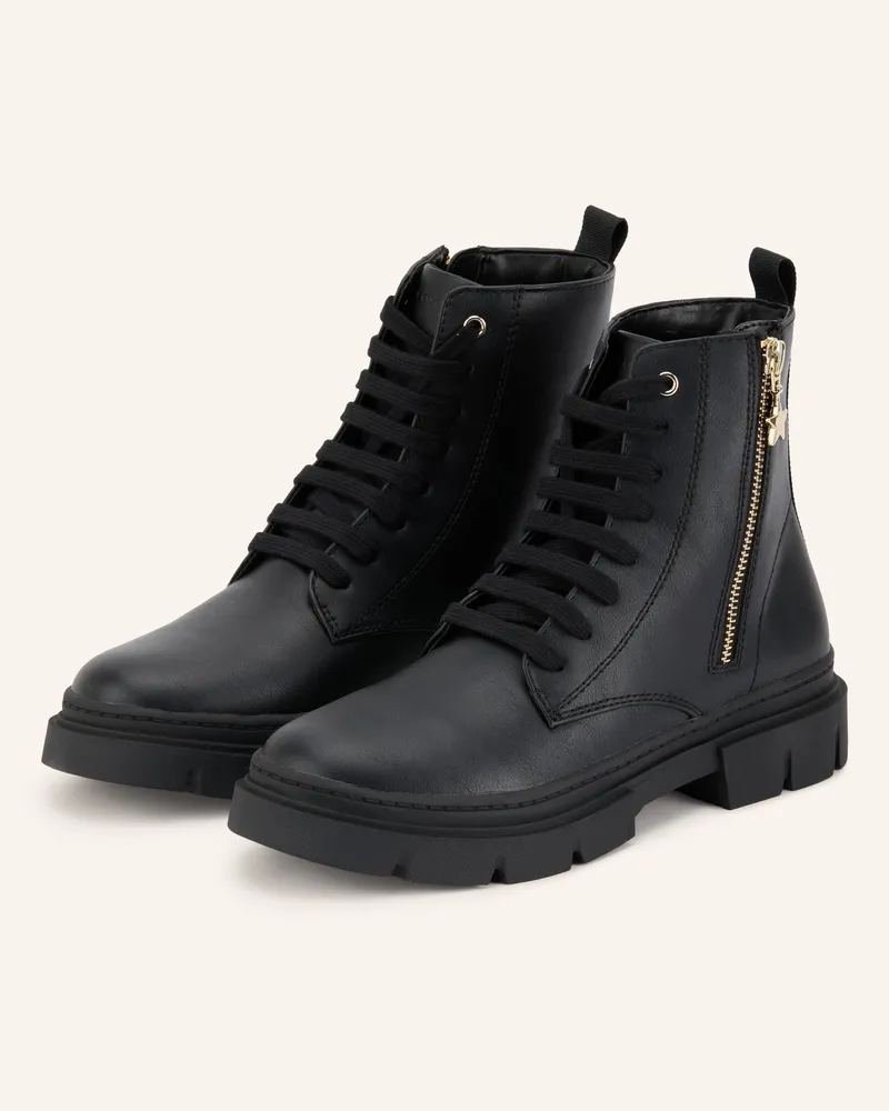 Geox Schnürboots J Karsyn schwarz Schwarz