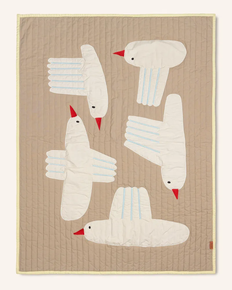 ferm LIVING Quilt BIRD Beige