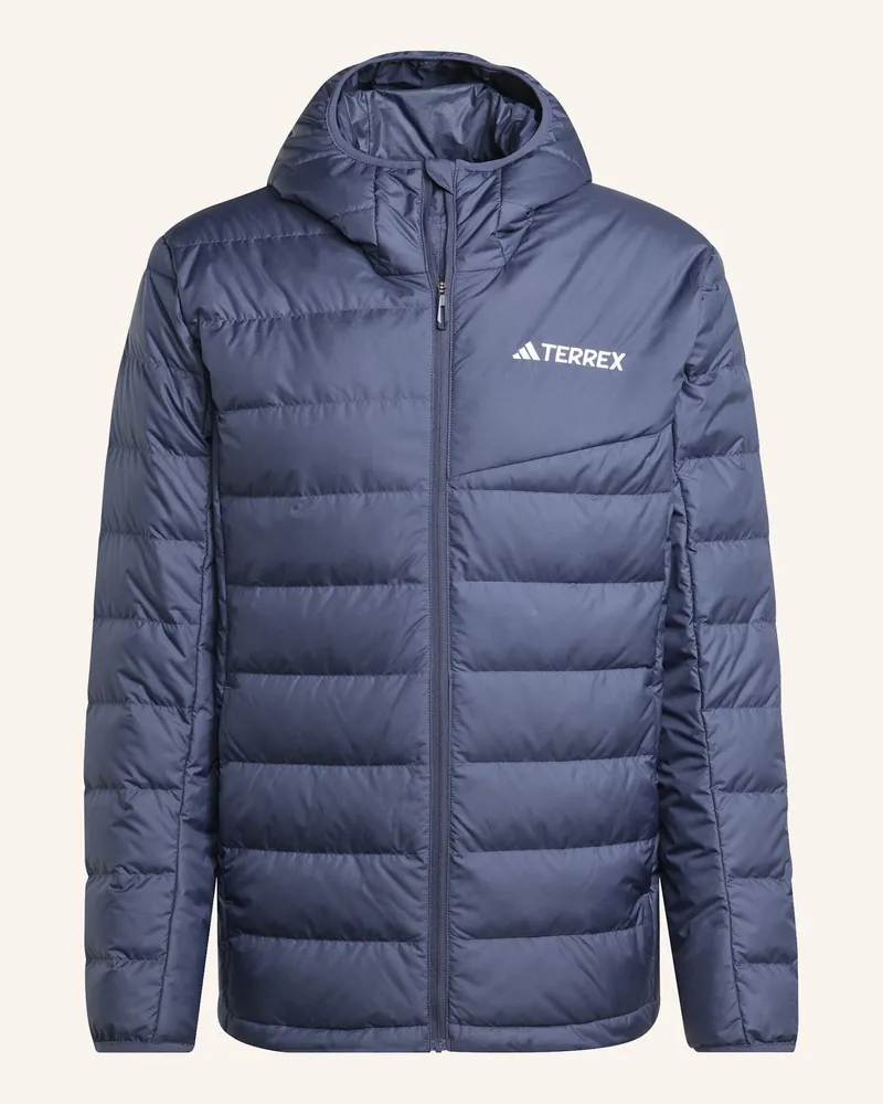 adidas TERREX MULTI LIGHT DOWN CLIMAWARM KAPUZENJACKE Blau