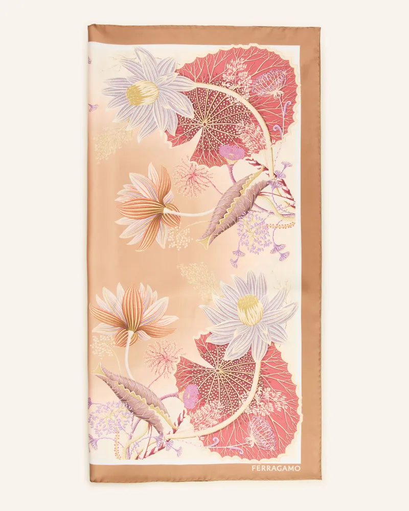 Ferragamo Seidentuch braun Creme