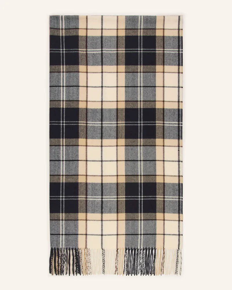 Barbour Schal Braden gruen Creme