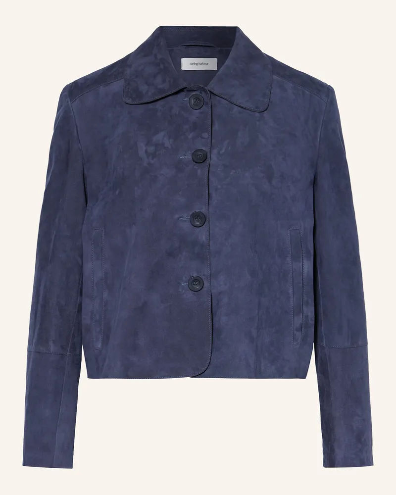 Darling Harbour Lederjacke Dunkelblau