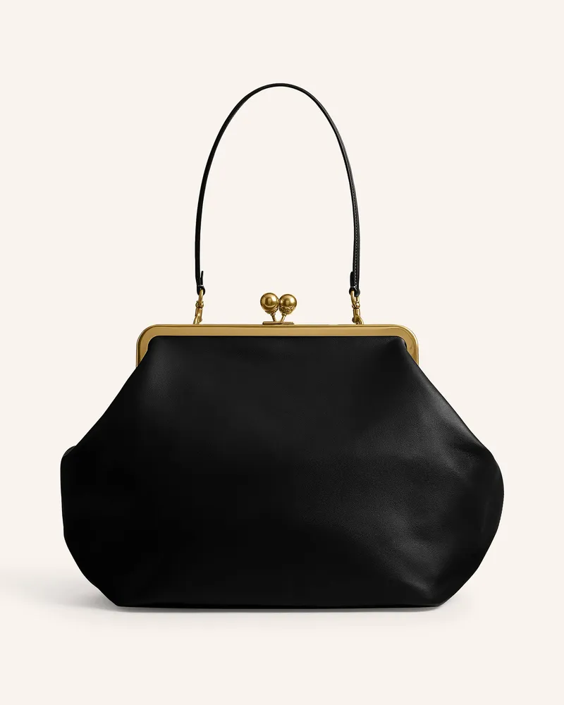 Coach Handtasche Kisslock Frame Large schwarz Schwarz