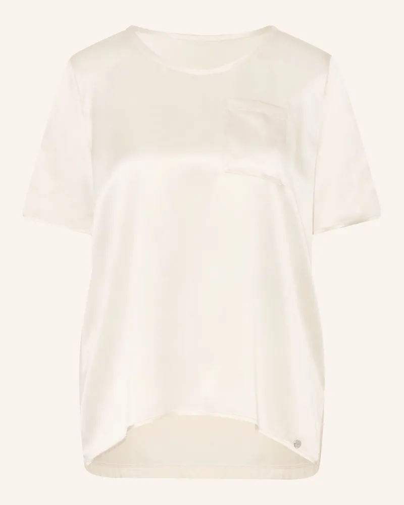 Marc Cain Blusenshirt Im Materialmix Mit Seide weiss 112