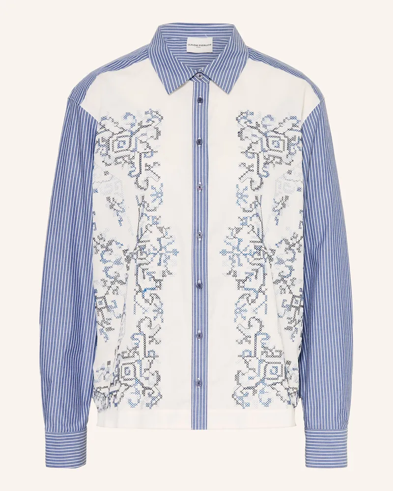 Claudie Pierlot Hemdbluse weiss Blau