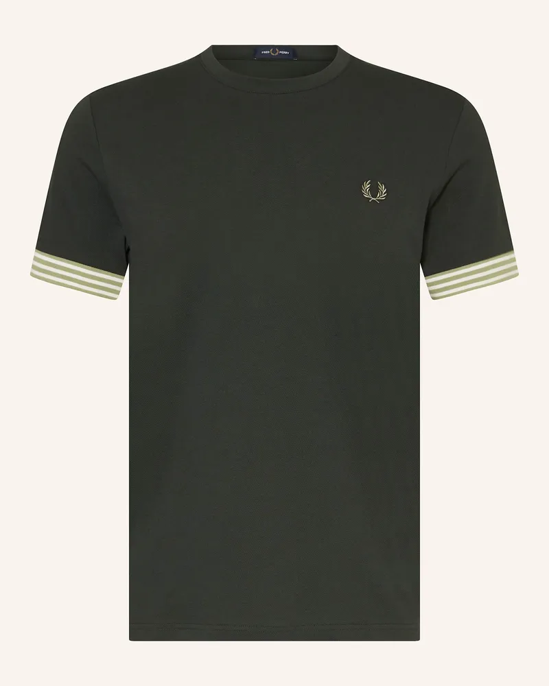 Fred Perry T-Shirt aus Piqué Dunkelgrün