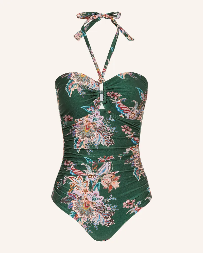 Zimmermann Bandeau-Badeanzug Rhiannon gruen Dunkelgrün