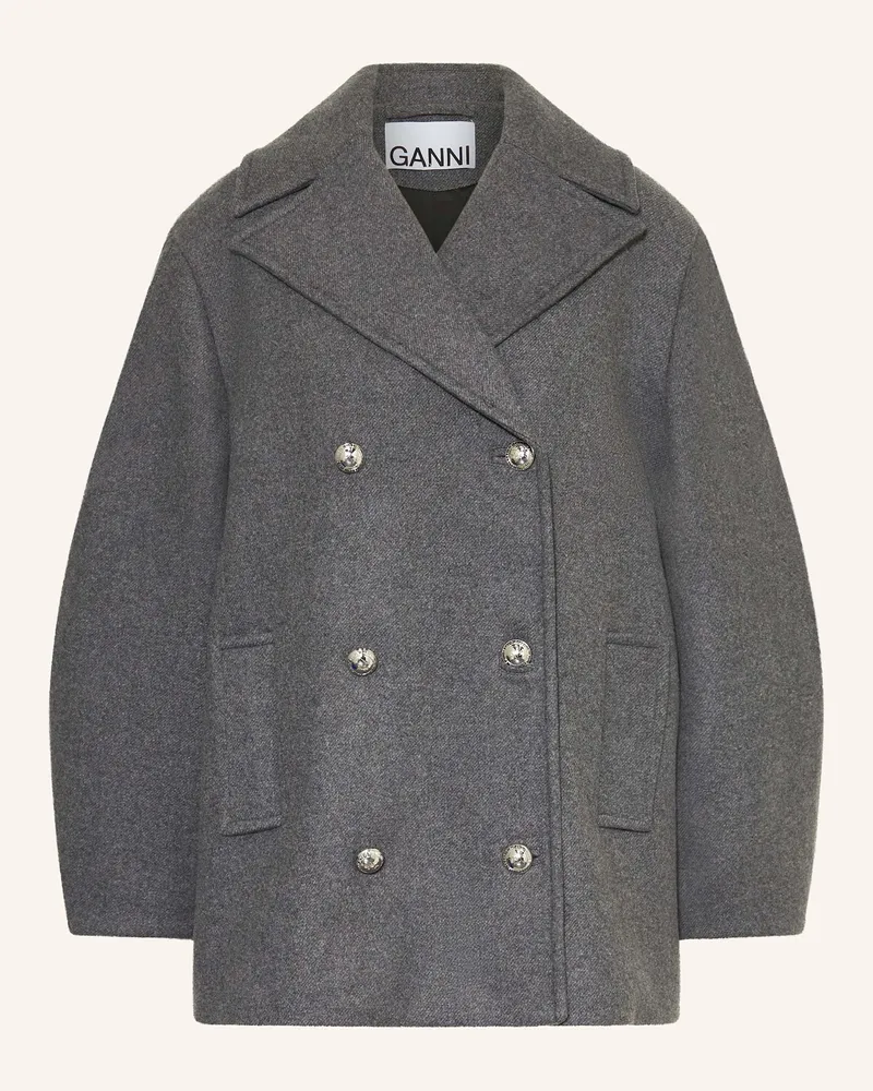 Ganni Cabanmantel grau Grau