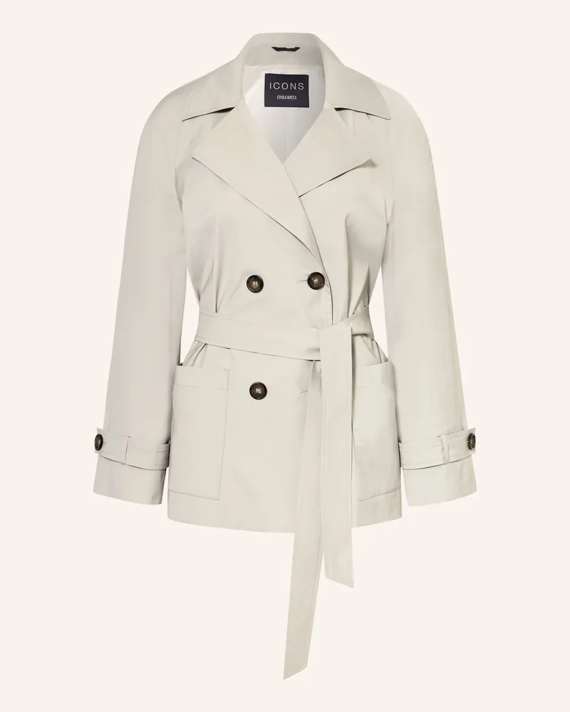 Cinzia Rocca Trench-Jacke grau Taupe