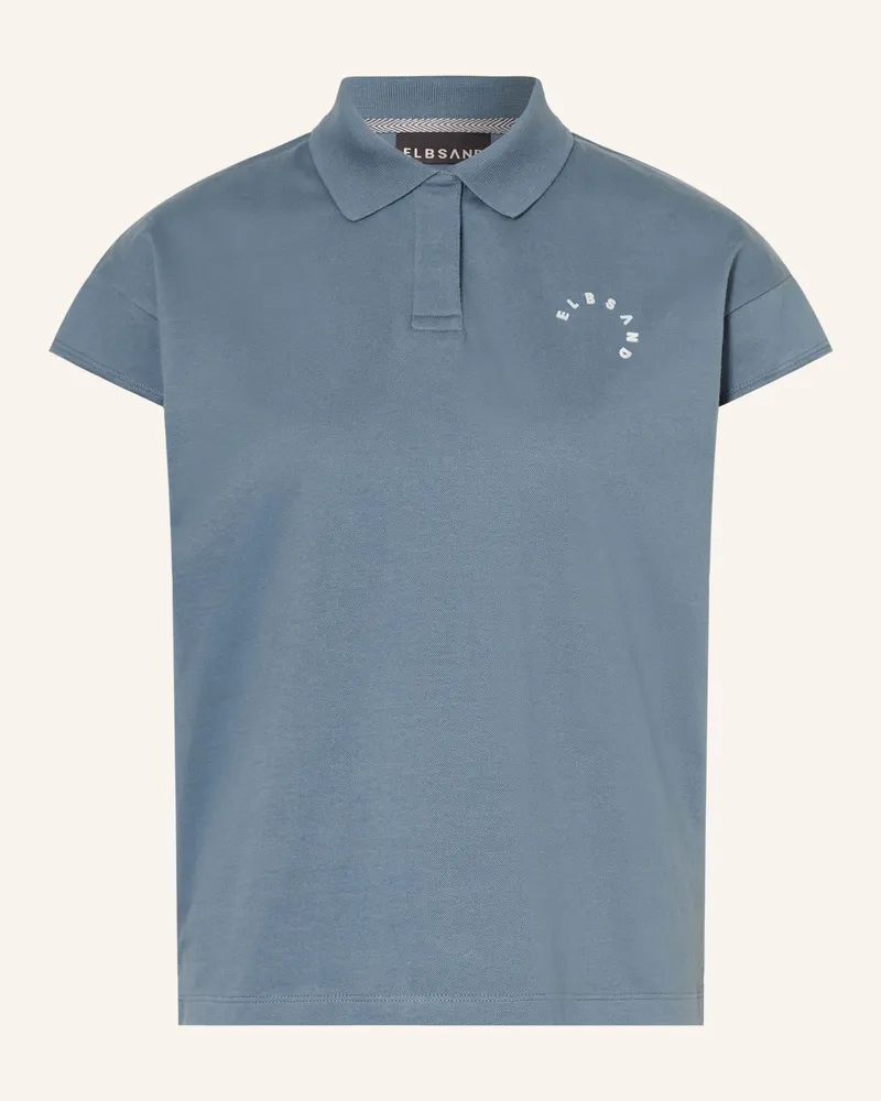 ELBSAND Piqué-Poloshirt Torva blau Blaugrau