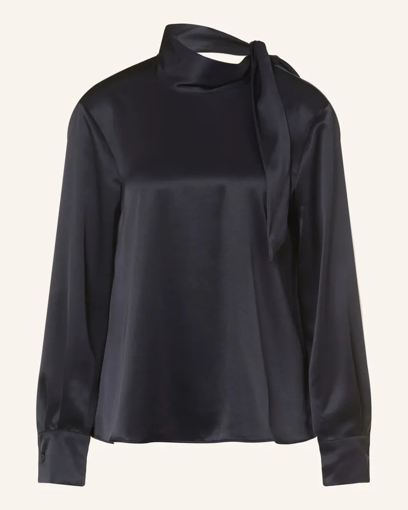 Maje Schluppenbluse Aus Satin blau Dunkelblau