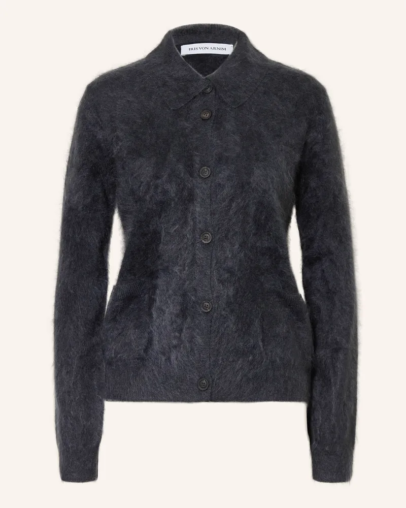 Iris von Arnim Strickjacke ELYN aus Cashmere Dunkelgrau