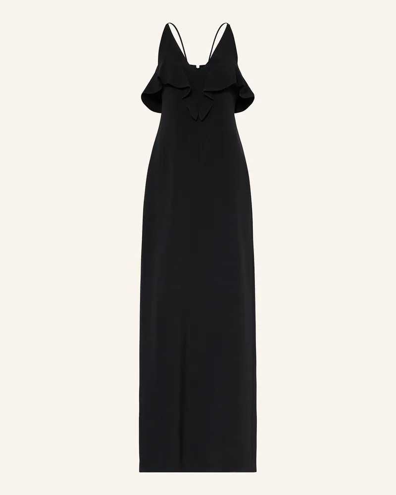 Stella McCartney Abendkleid mit Rüschen Schwarz