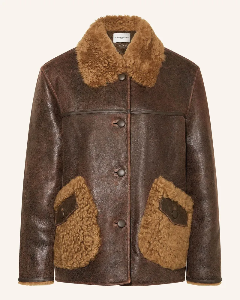 Claudie Pierlot Lederjacke braun Braun