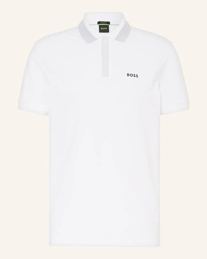 HUGO BOSS Jersey-Poloshirt PADDY Regular Fit Weiss