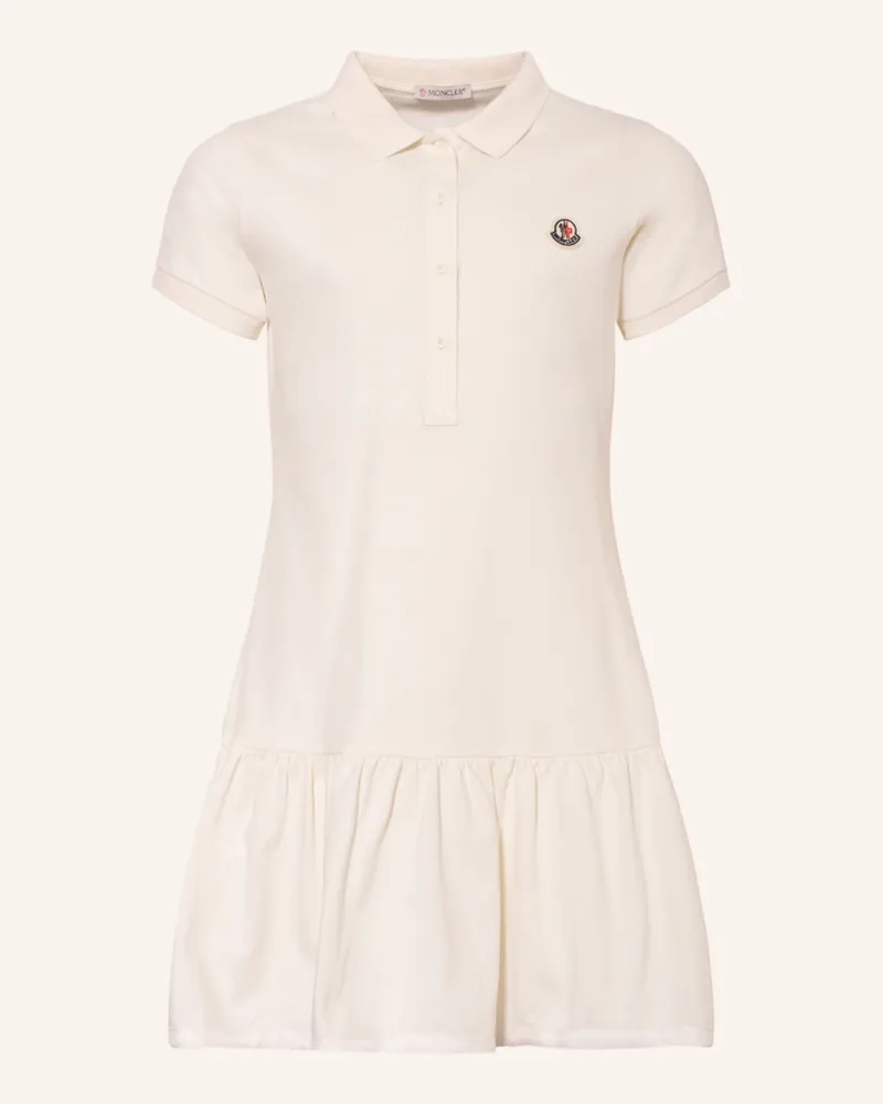 Moncler Piqué-Polokleid Ecru