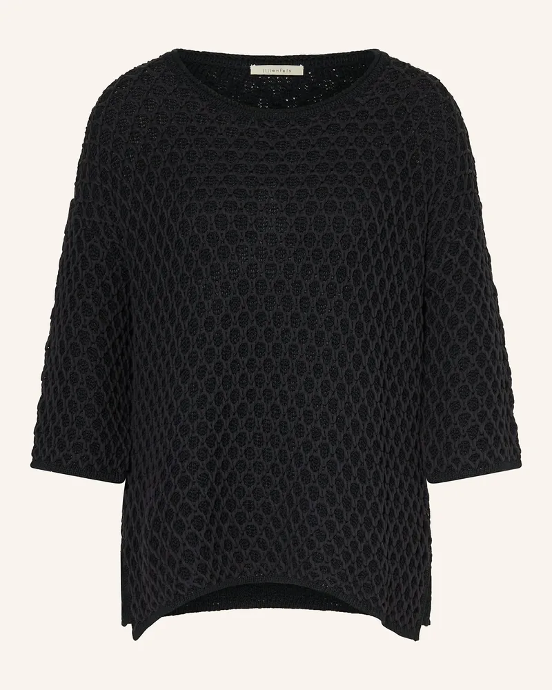 lilienfels Pullover mit 3/4-Arm Schwarz