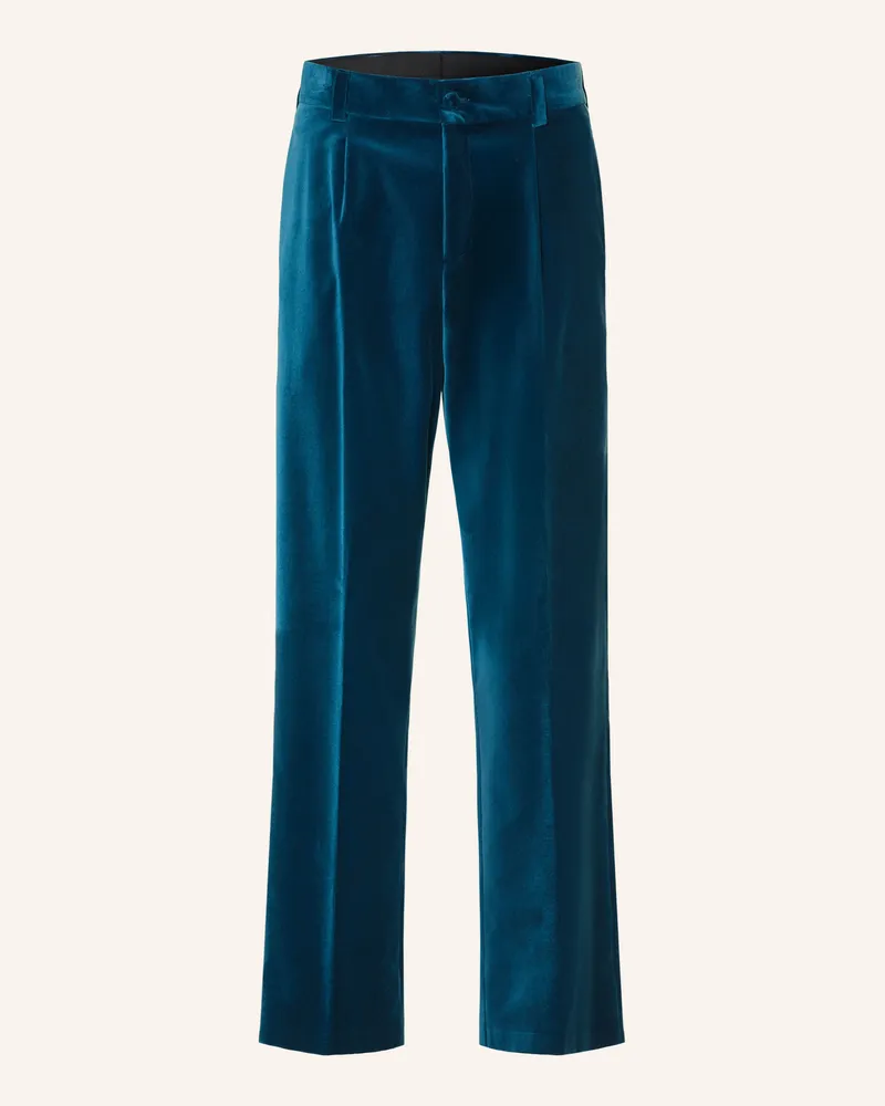 HUGO BOSS Anzughose Flips Modern Fit Aus Samt blau 442