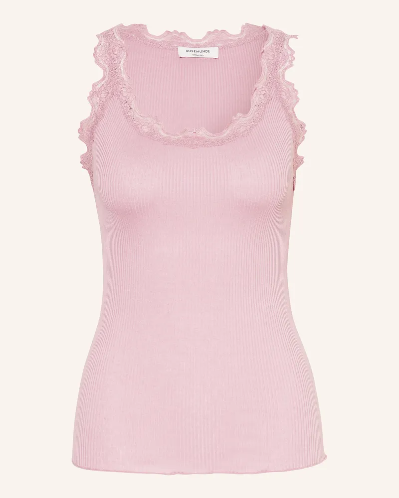 Rosemunde Seidentop BABETTE mit Spitze Pink