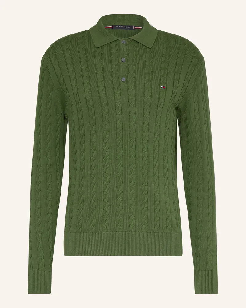 Tommy Hilfiger Strick-Poloshirt gruen Grün